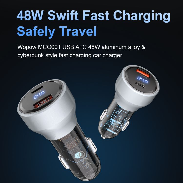 WOPOW car charger cyberpunk style fast charge-MCQ001