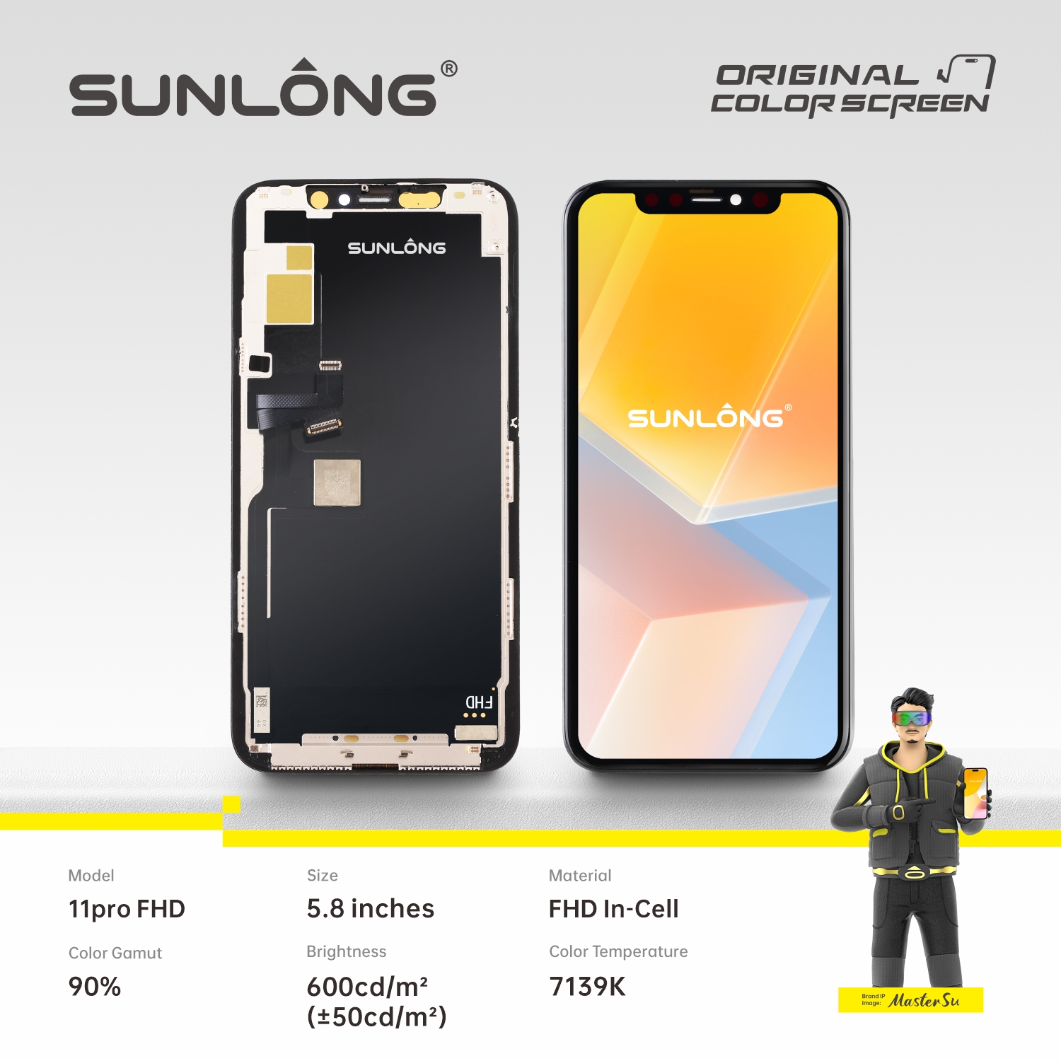 SUNLANG--11pro FHD  Mobile phone screen assembly